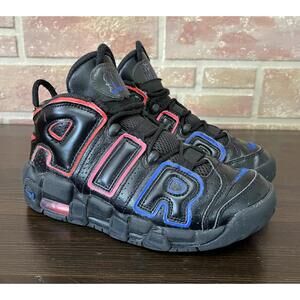 Nike Air More Uptempo GS Black Red Blue Crimson FD1012-001 Size 4.5 Youth